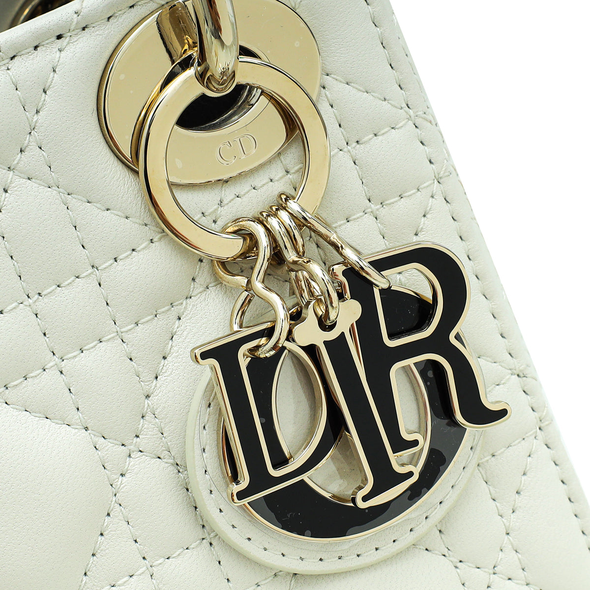 Christian Dior Bicolor Chain Mini Lady Dior Bag