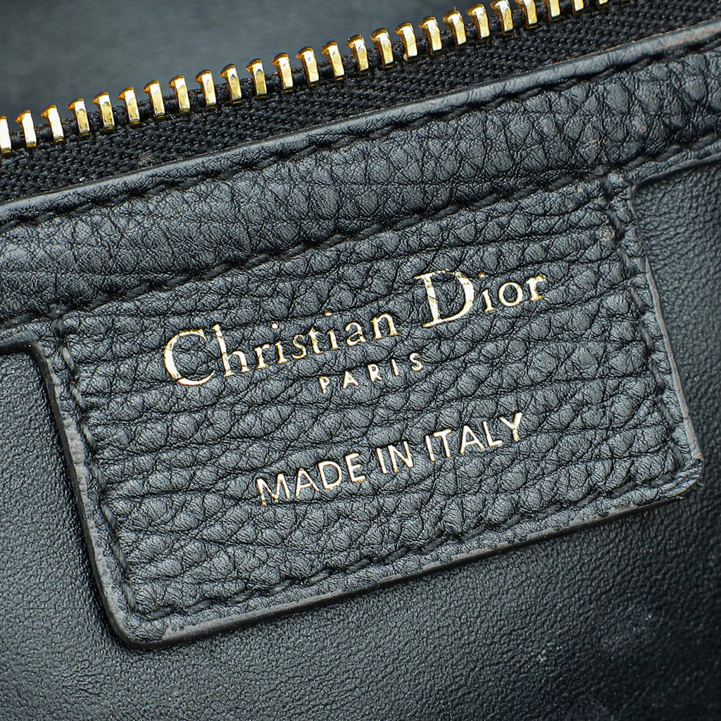 Christian Dior Black Caro Medium Shoulder Bag