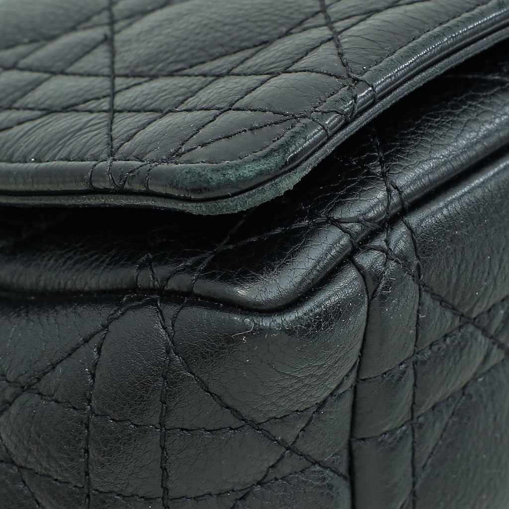 Christian Dior Black Caro Medium Shoulder Bag