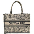 Christian Dior Bicolor Plan De Paris Embroidered Book Tote Medium Bag