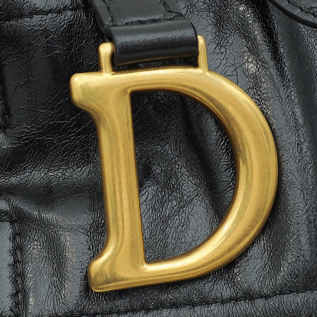 Christian Dior Black Saddle Belt Bag