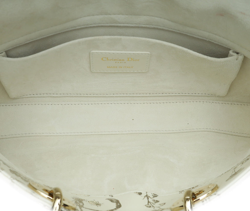 Christian Dior Latte Cabinet de Curiosités Print Lady D-Joy Medium Bag