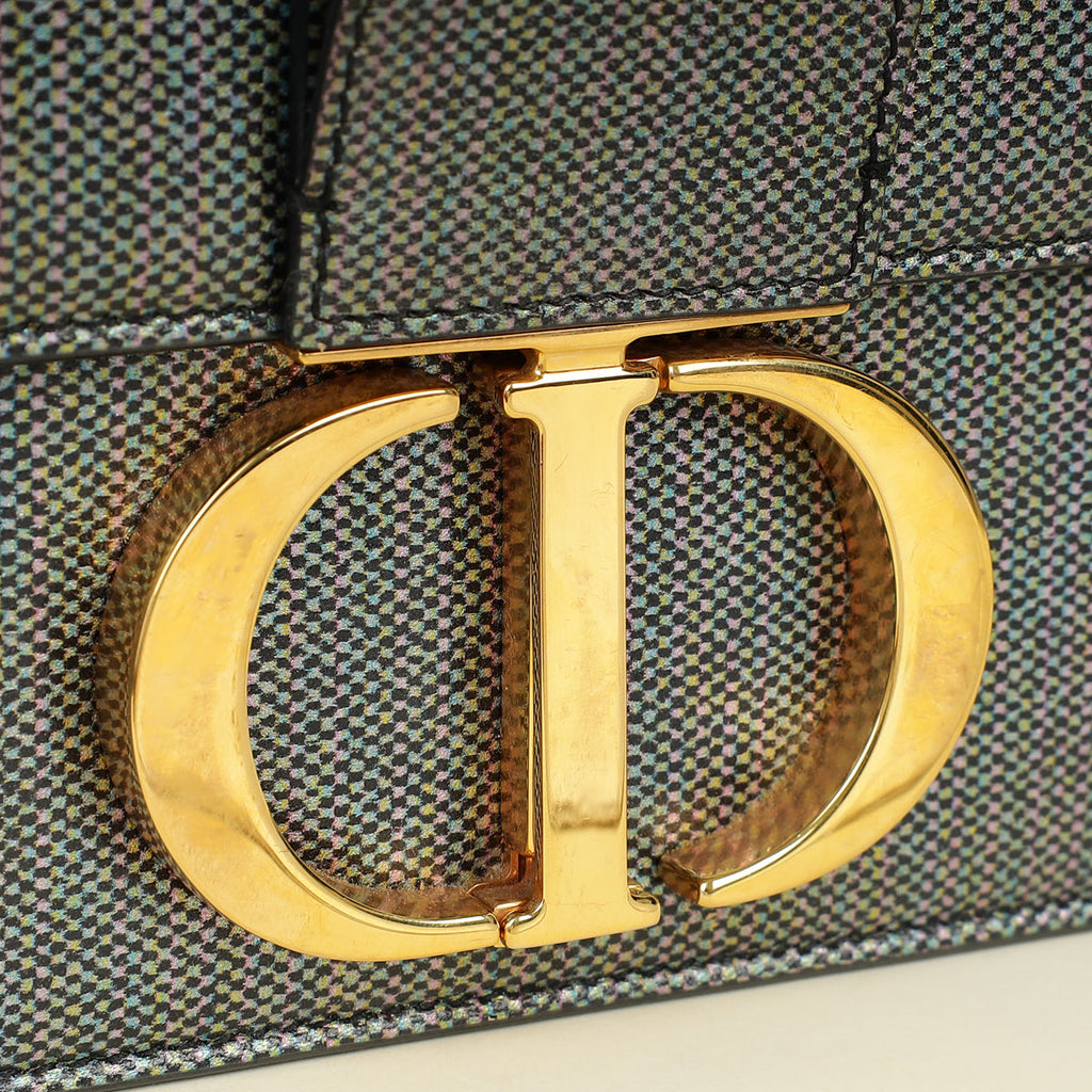 Christian Dior Grey Multicolor 30 Montaigne Flap Bag