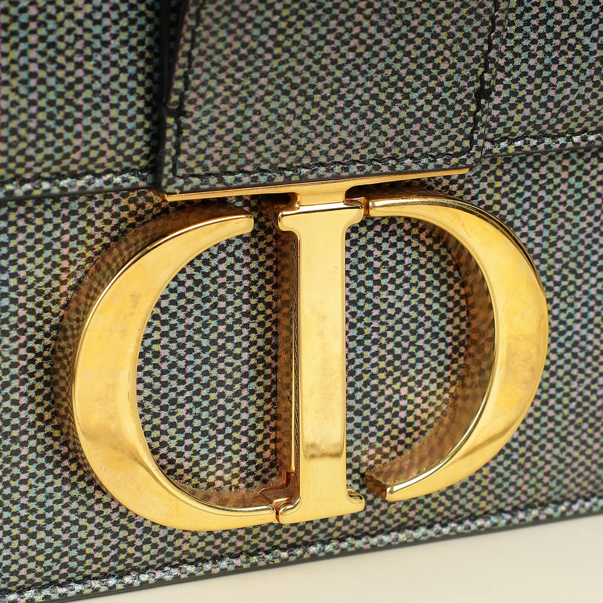 Christian Dior Grey Multicolor 30 Montaigne Flap Bag