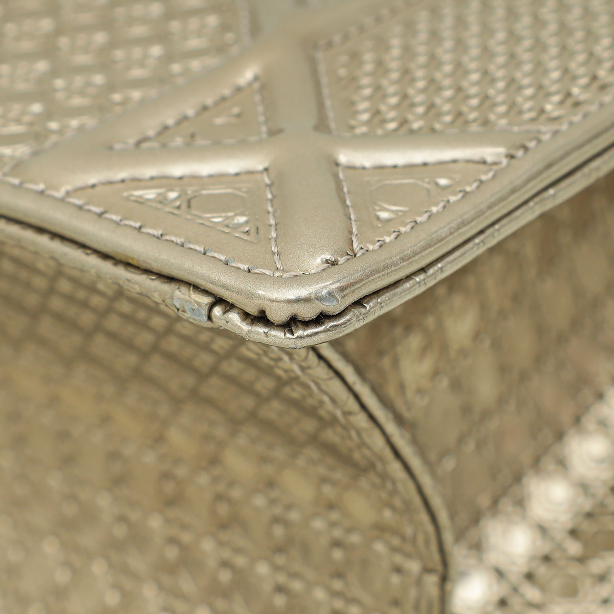 Christian Dior Champaign Diorama Microcannage Medium Bag