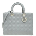 Christian Dior Grey Lady Dior Large Bag