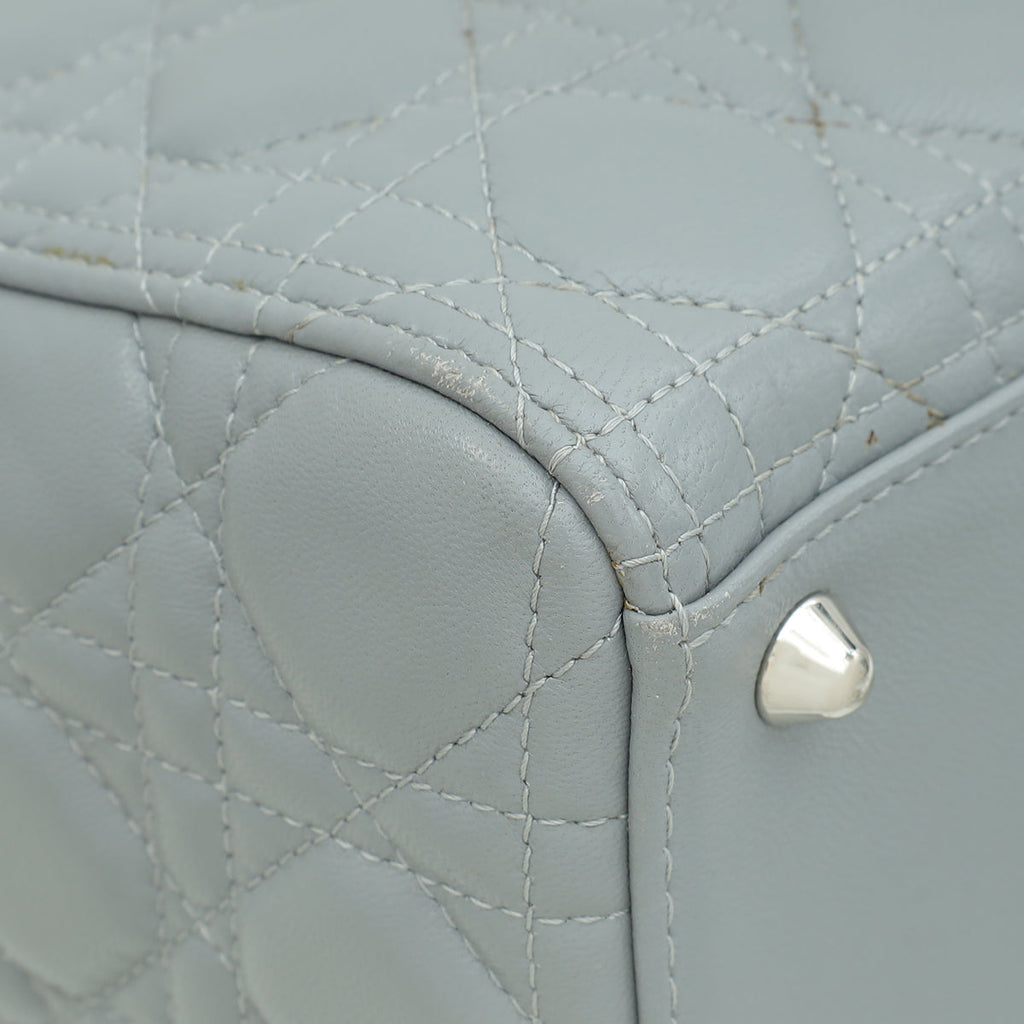 Christian Dior Grey Lady Dior Large Bag