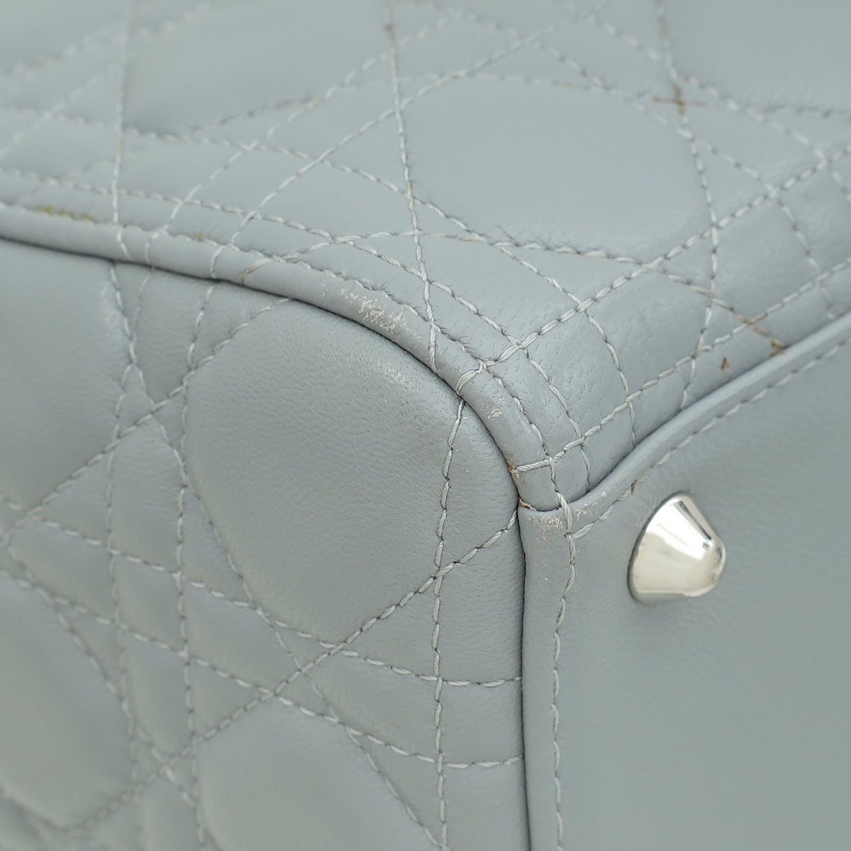 Christian Dior Grey Lady Dior Large Bag
