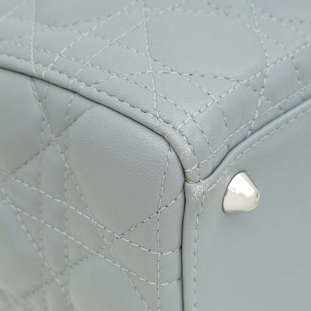 Christian Dior Grey Lady Dior Large Bag