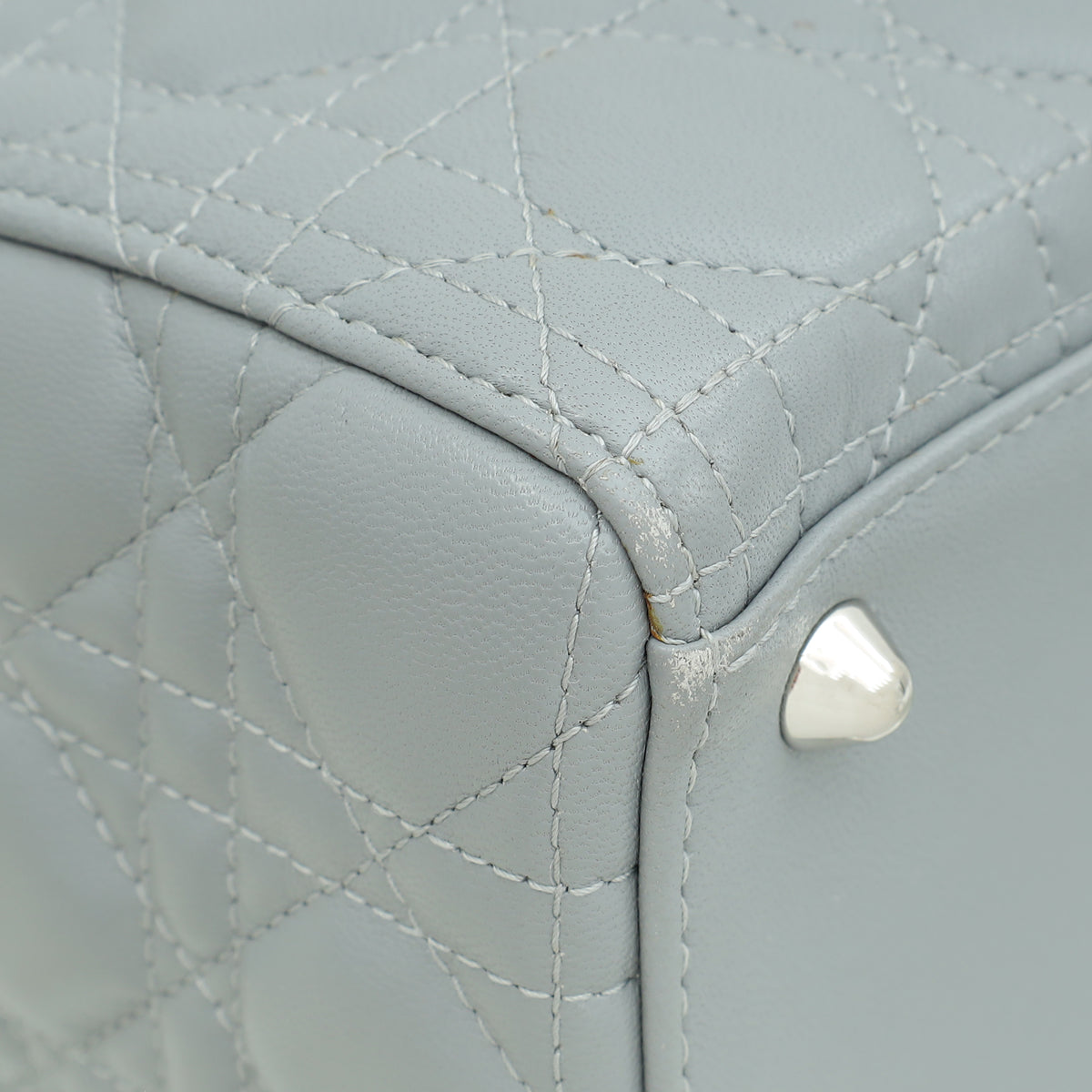 Christian Dior Grey Lady Dior Large Bag