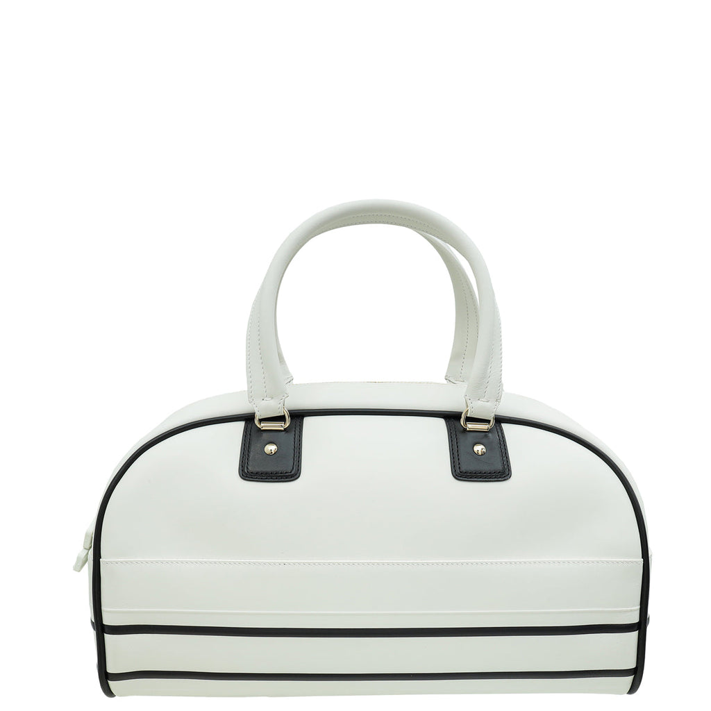 Christian Dior Bicolor Vibe Zip Medium Bowling Bag