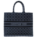 Christian Dior Bicolor Velvet Cannage Book Tote Large Bag