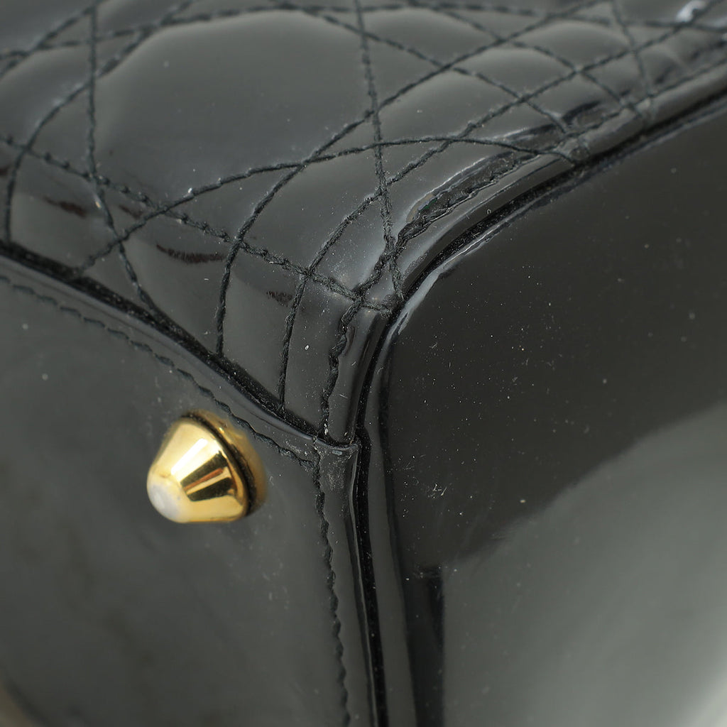 Christian Dior Black Lady Dior Large Bag