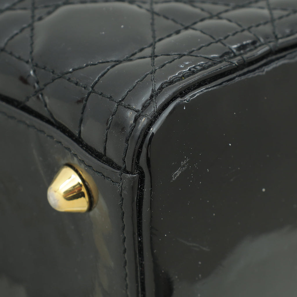 Christian Dior Black Lady Dior Large Bag