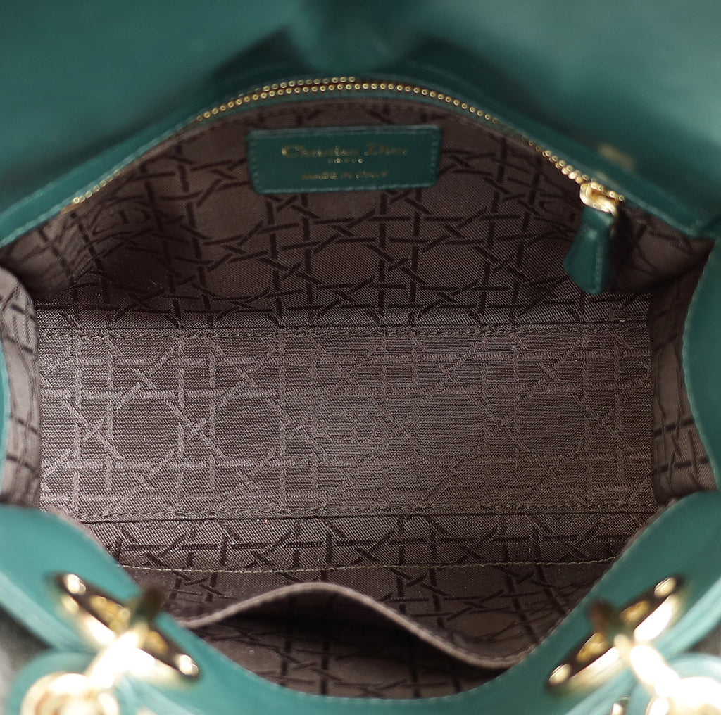 Christian Dior Emerald Green Lady Dior My ABCDior Small Bag
