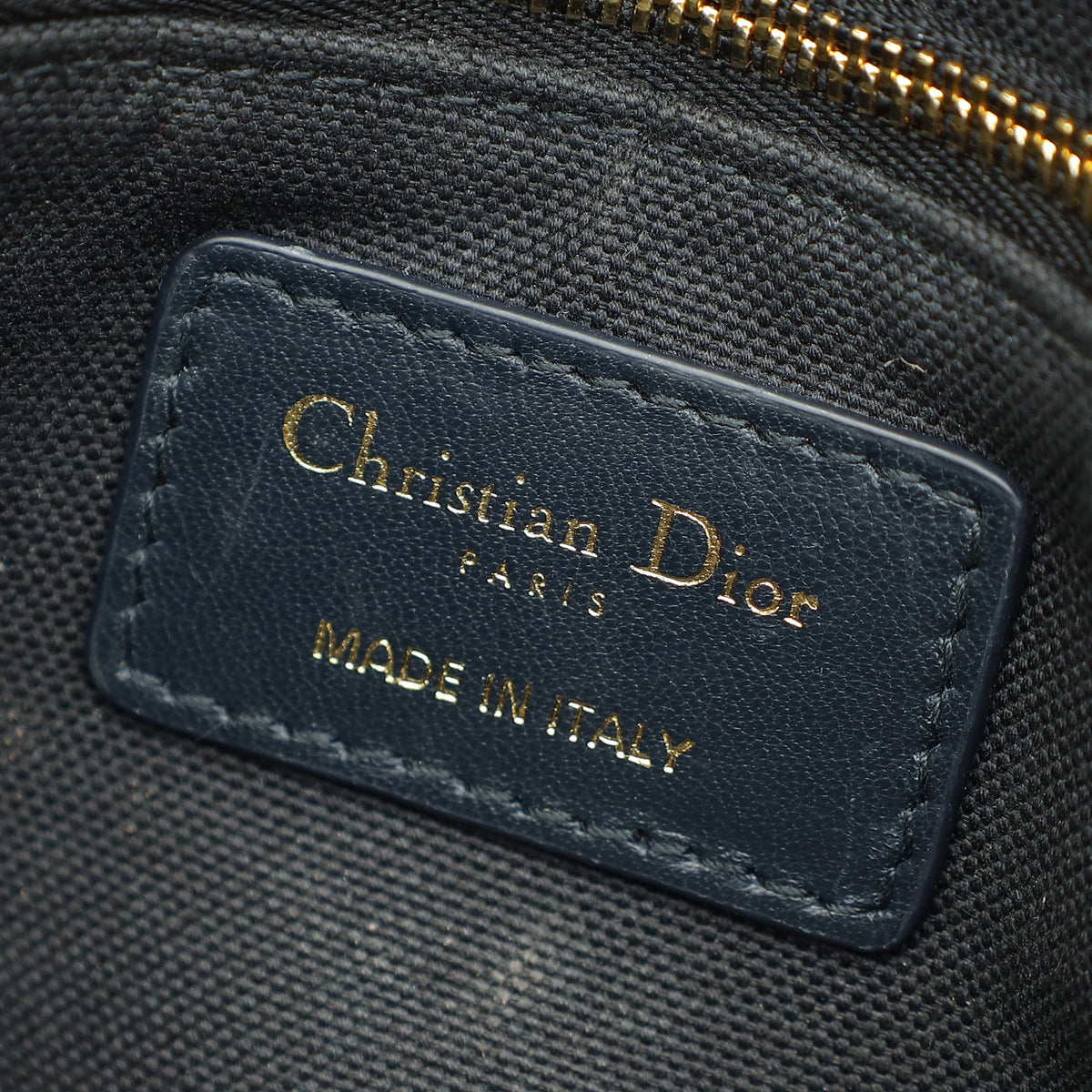 Christian Dior Navy Blue 30 Montaigne Oblique 2 Way Chain Pouch