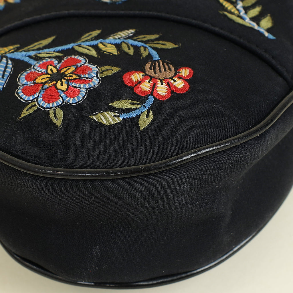 Christian Dior Multicolor Galliano Era Embroidered Saddle Pochette Bag
