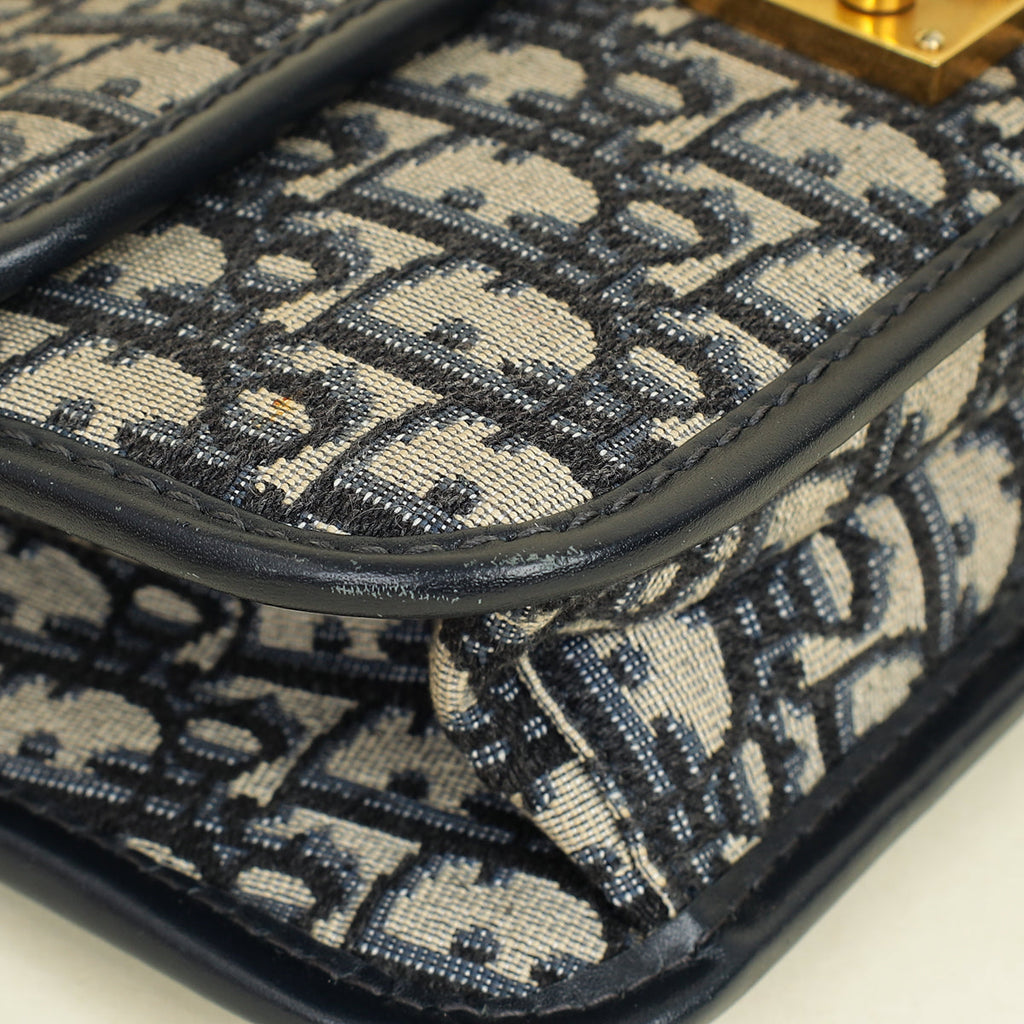 Christian Dior Navy Blue DiorAddict Flap Bag
