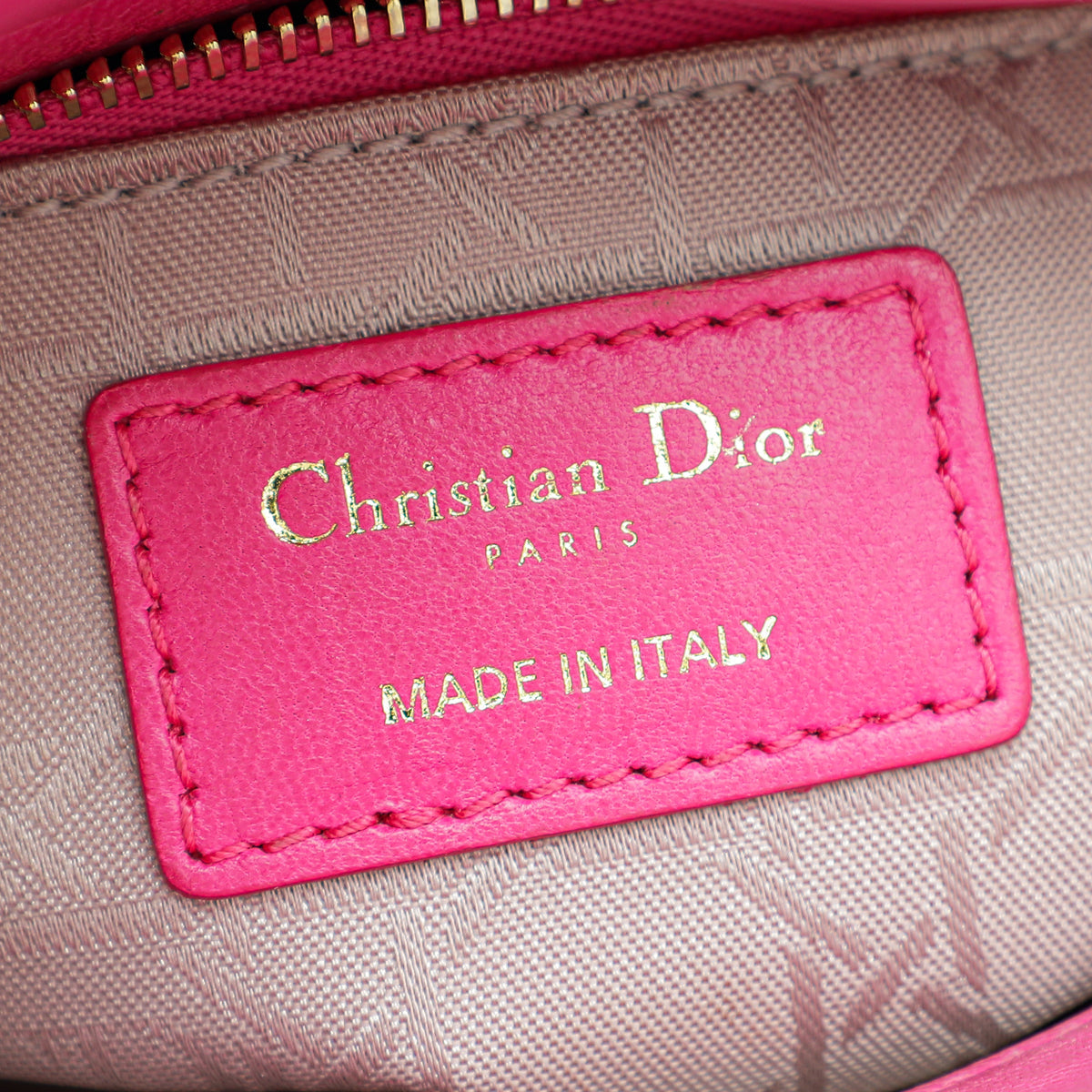 Christian Dior Fuchsia Mini Lady Dior Chain Bag