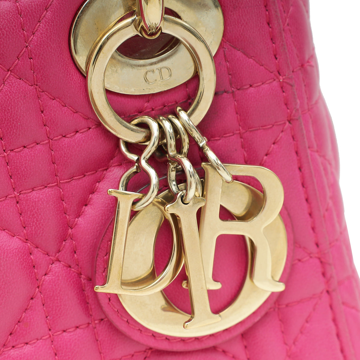 Christian Dior Fuchsia Mini Lady Dior Chain Bag