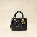 Christian Dior Black Lady Dior Medium Bag