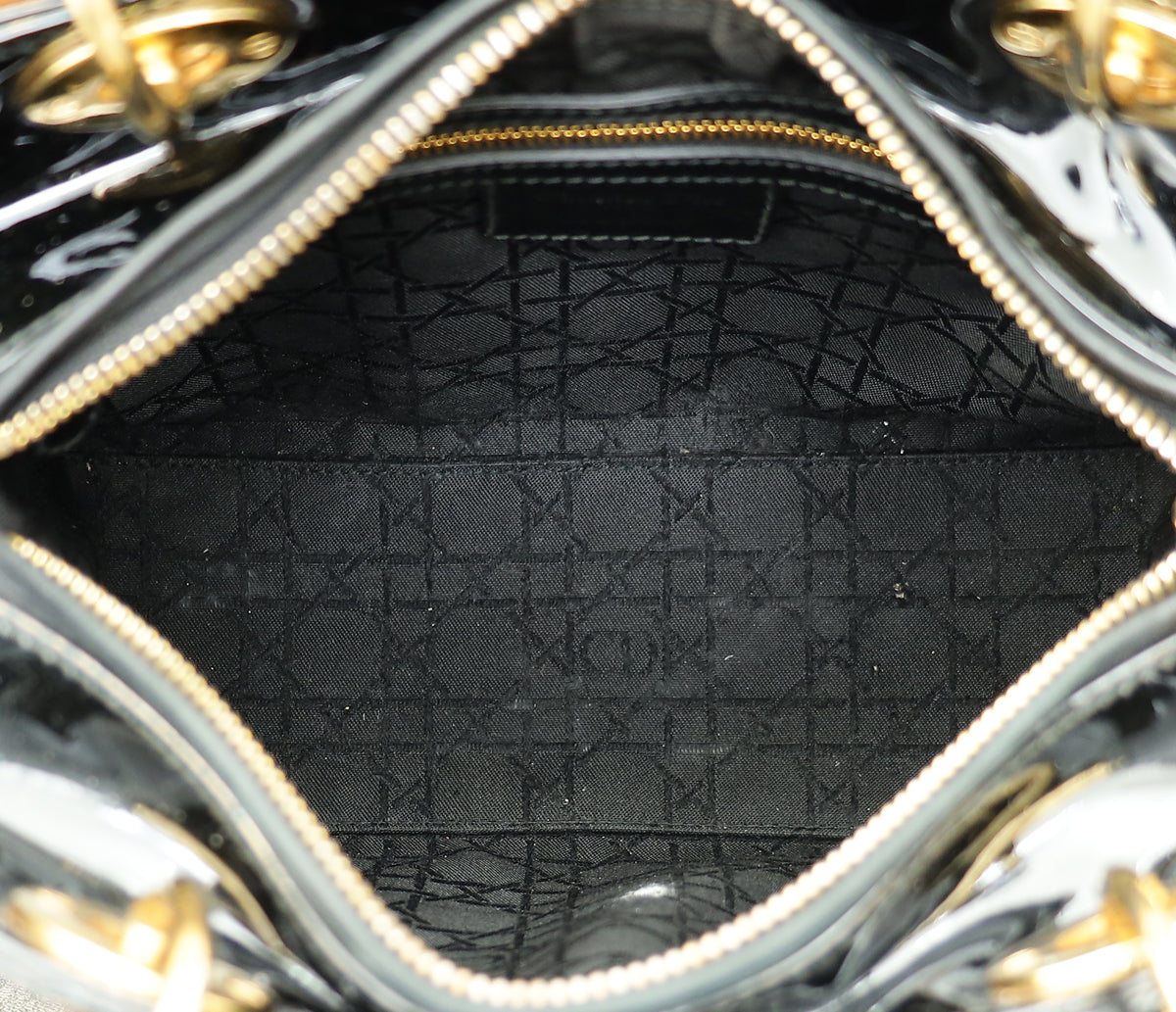 Christian Dior Black Lady Dior Medium Bag