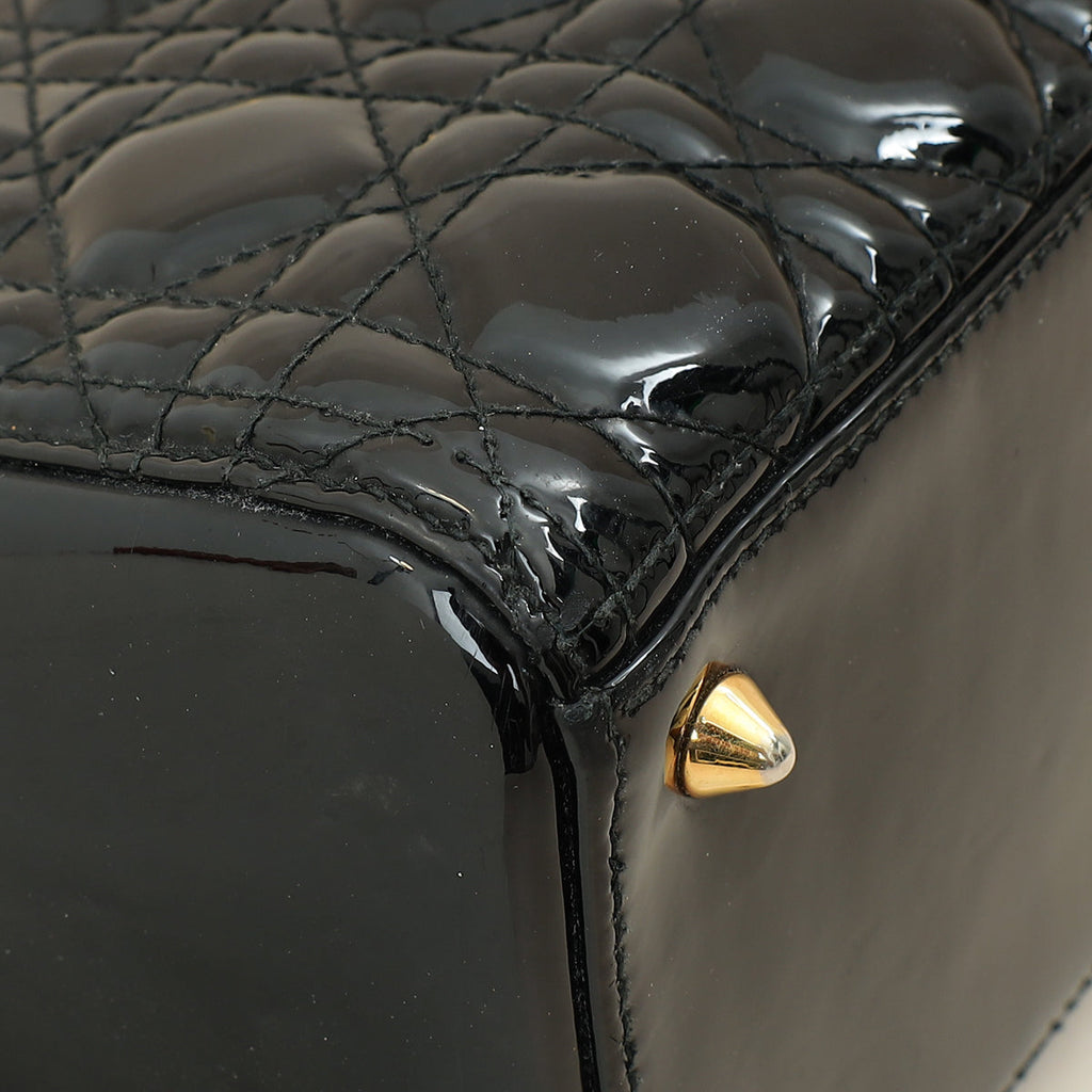 Christian Dior Black Lady Dior Medium Bag