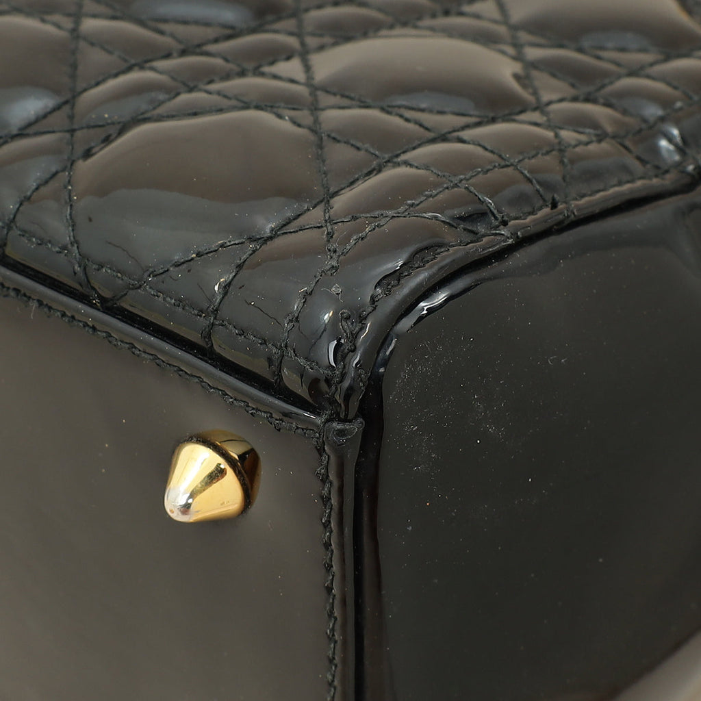 Christian Dior Black Lady Dior Medium Bag