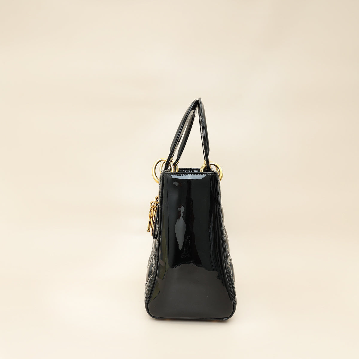 Christian Dior Black Lady Dior Medium Bag