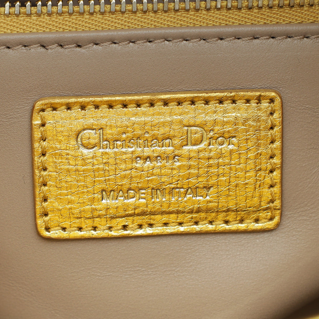 Christian Dior Metallic Gold My Lady Dior Small Bag