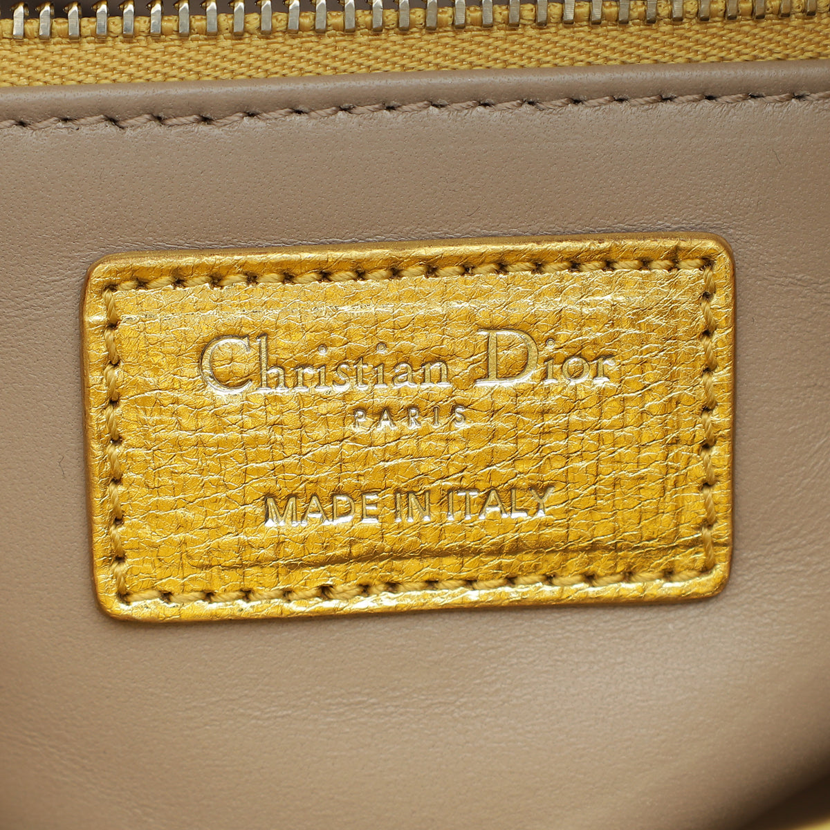 Christian Dior Metallic Gold My Lady Dior Small Bag