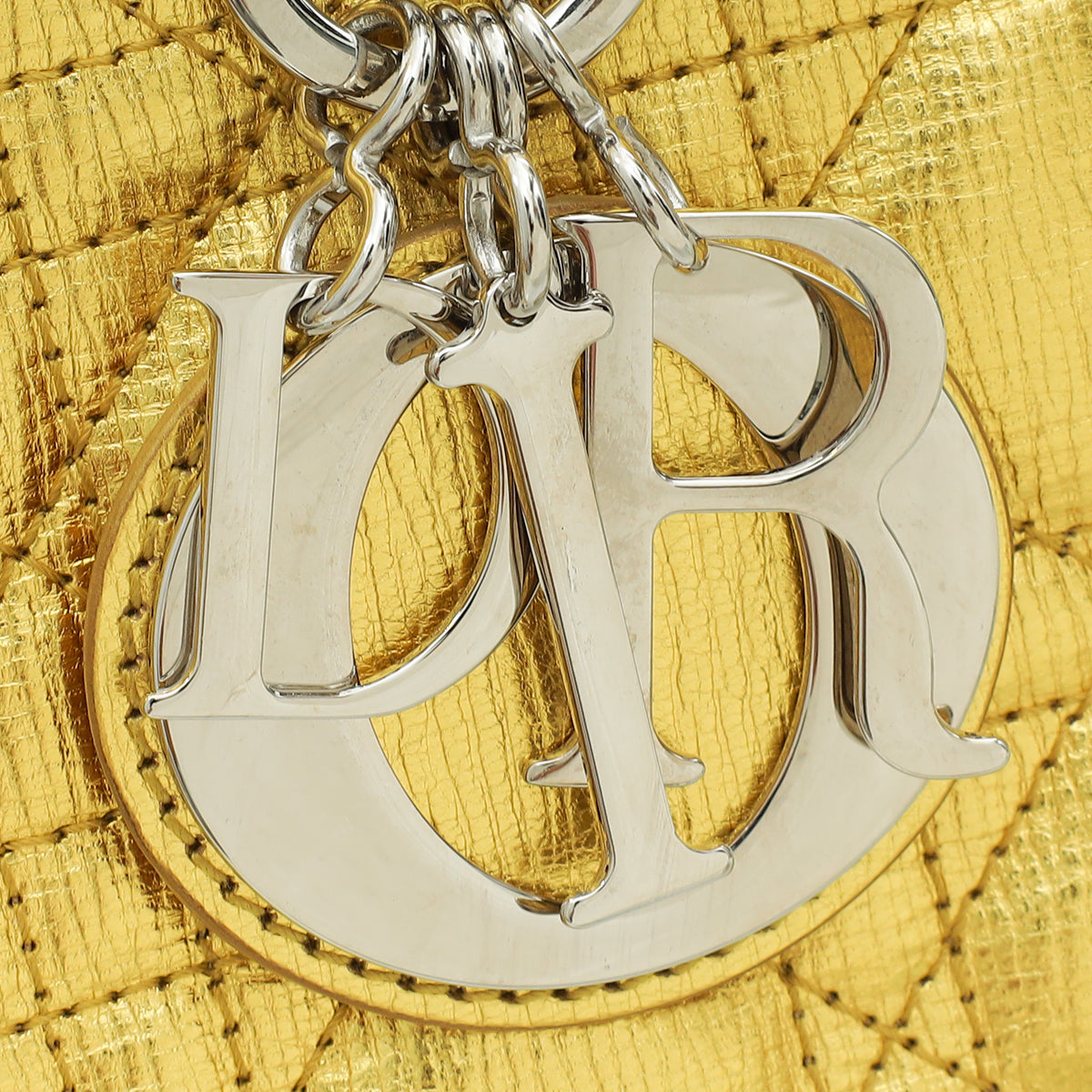 Christian Dior Metallic Gold My Lady Dior Small Bag