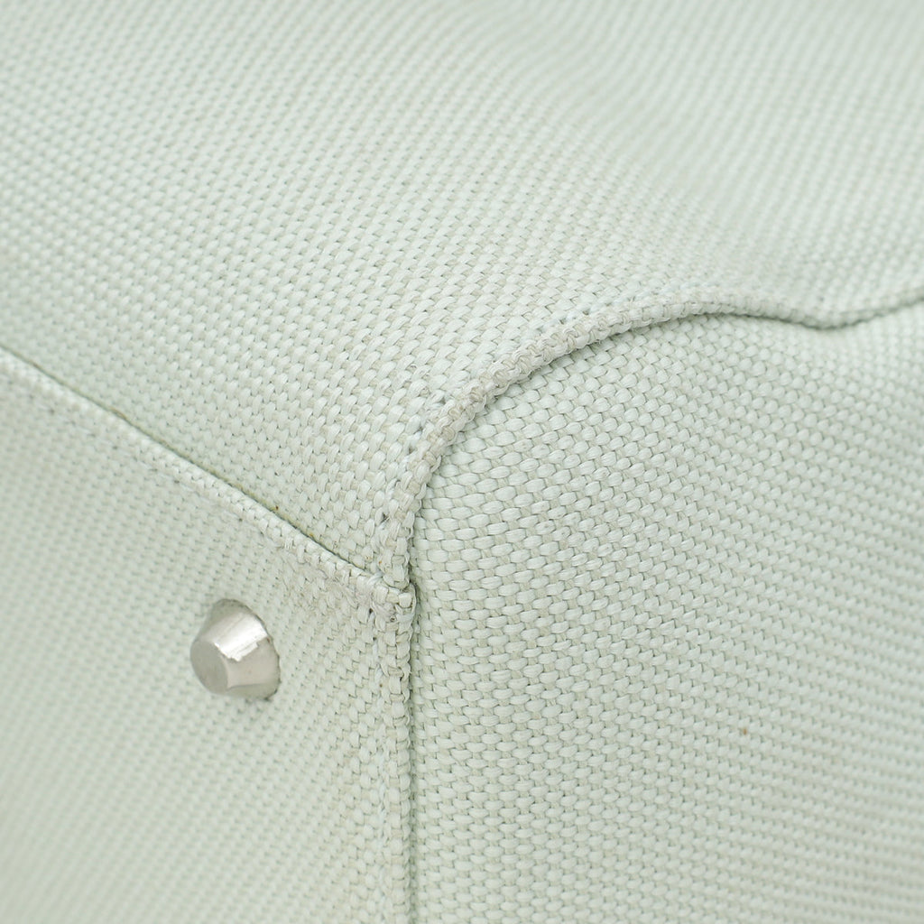 Christian Dior Light Green Lady Dior Fabric Medium Bag