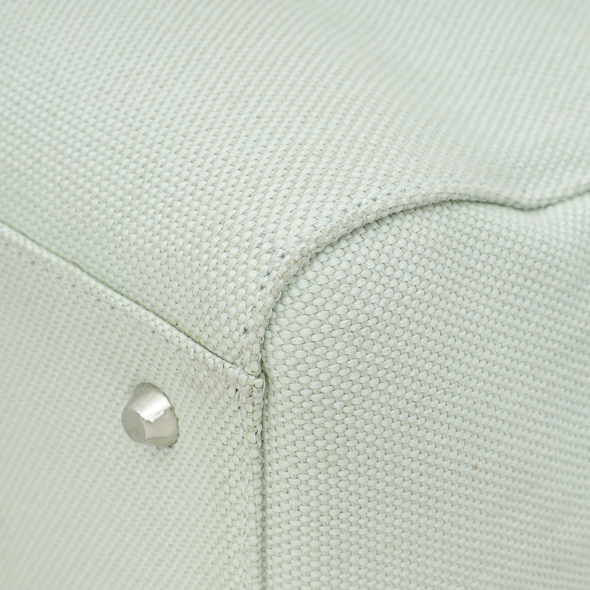 Christian Dior Light Green Lady Dior Fabric Medium Bag