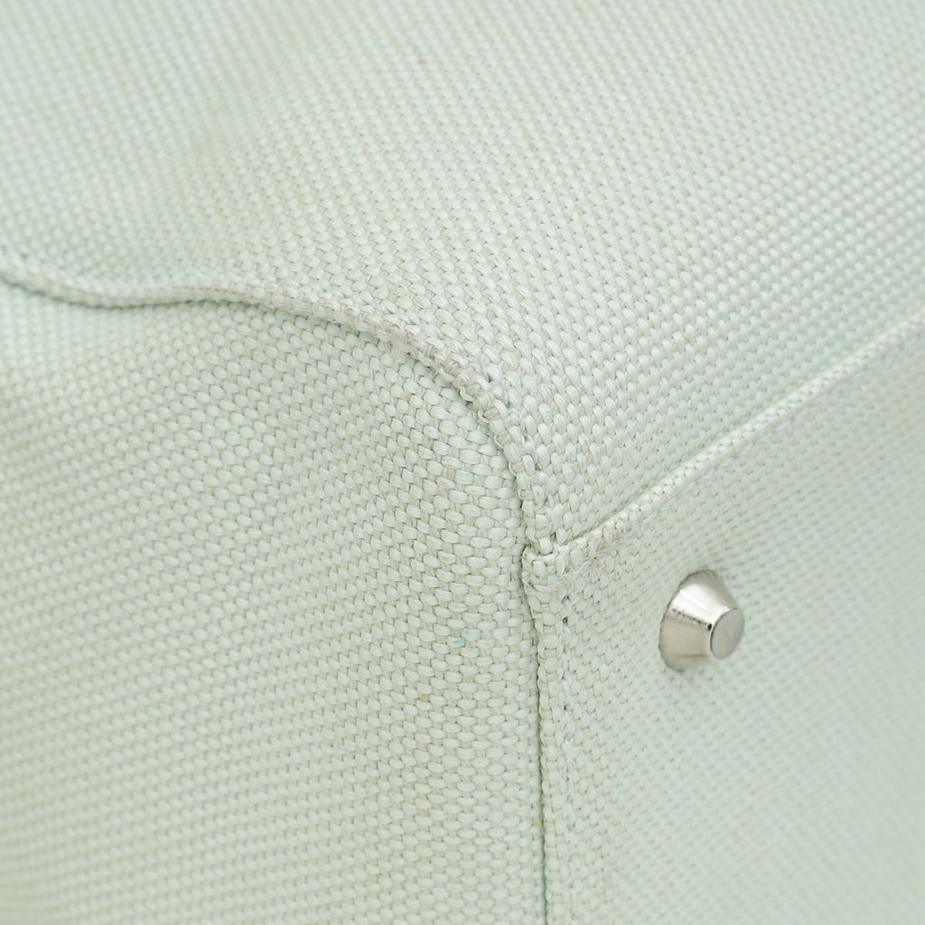 Christian Dior Light Green Lady Dior Fabric Medium Bag