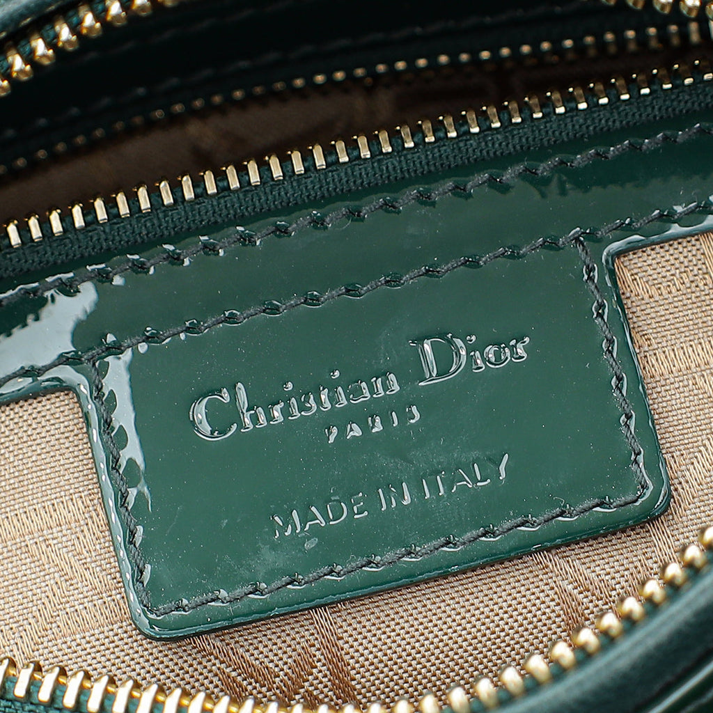 Christian Dior Pine Green Lady Dior Medium Bag