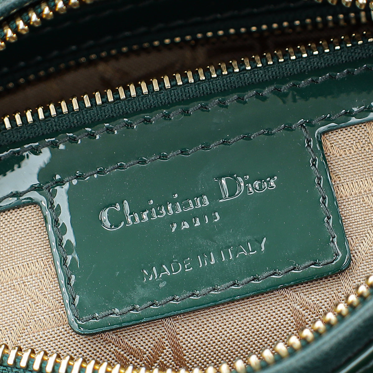 Christian Dior Pine Green Lady Dior Medium Bag
