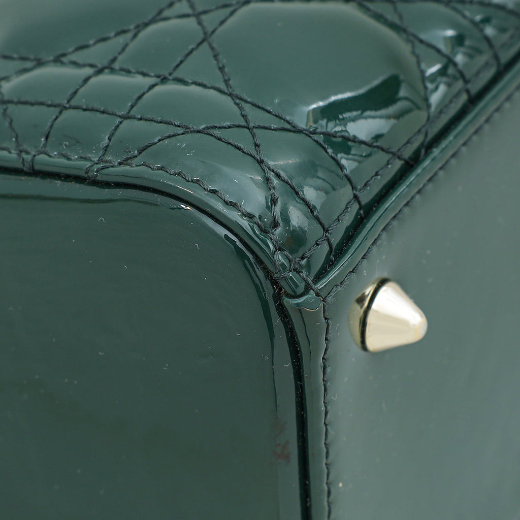 Christian Dior Pine Green Lady Dior Medium Bag