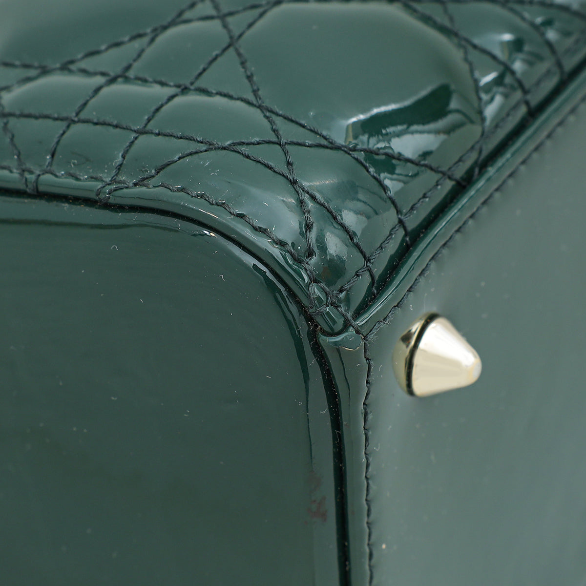 Christian Dior Pine Green Lady Dior Medium Bag