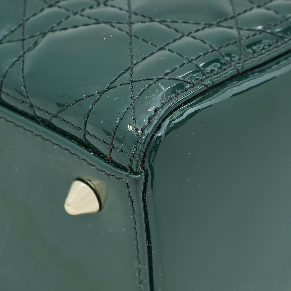Christian Dior Pine Green Lady Dior Medium Bag