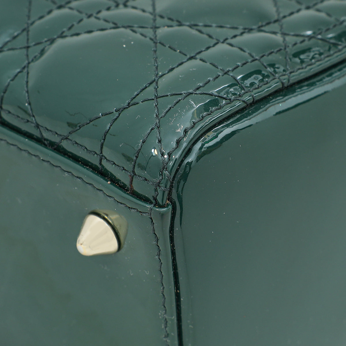 Christian Dior Pine Green Lady Dior Medium Bag
