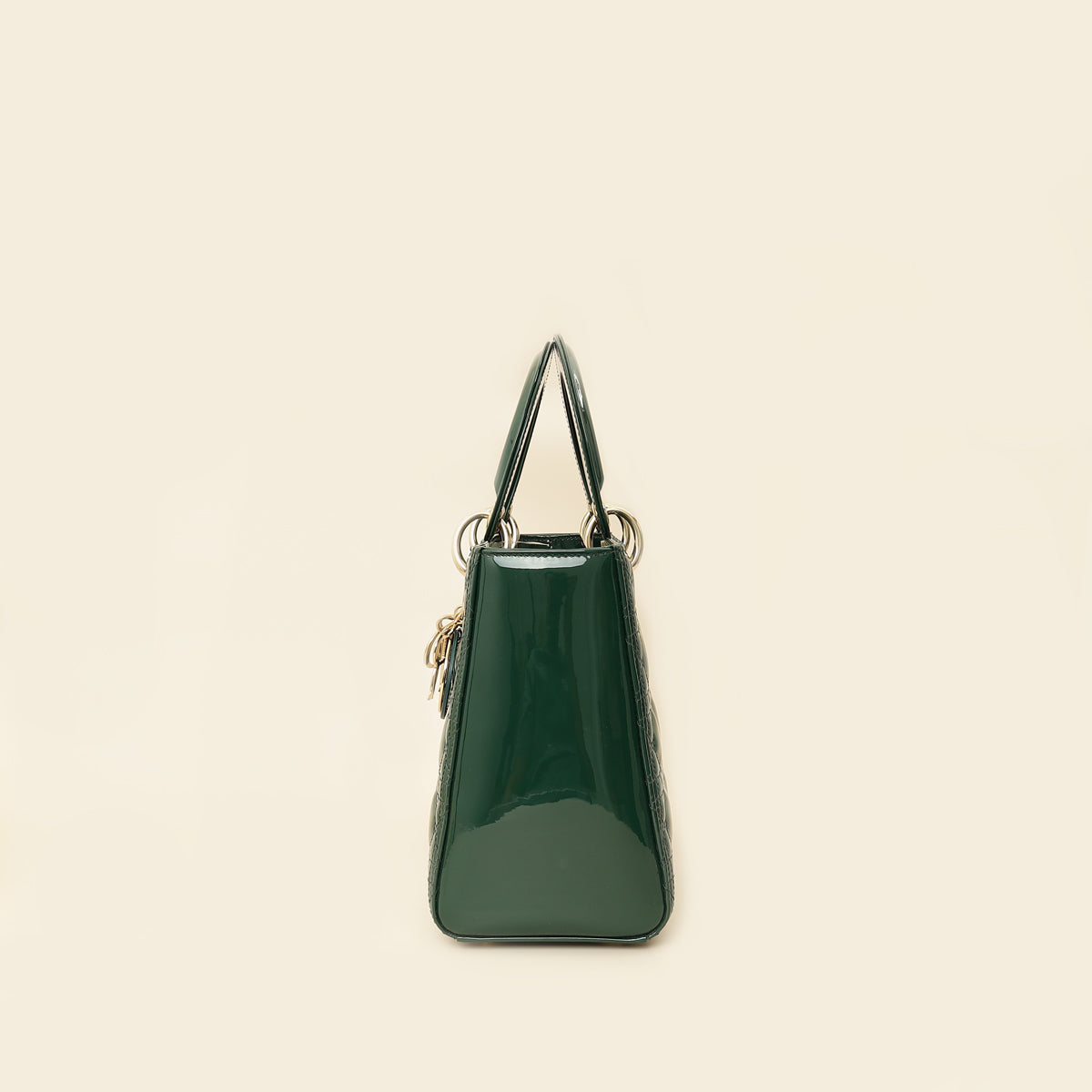 Christian Dior Forest Green Lady Dior Medium Bag