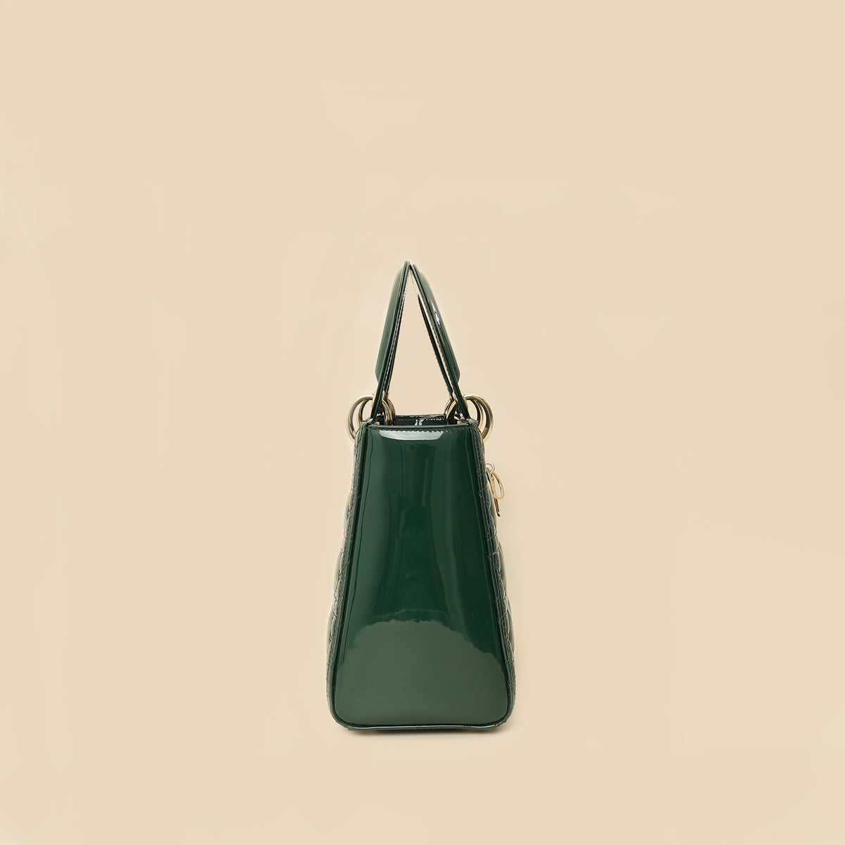 Christian Dior Forest Green Lady Dior Medium Bag