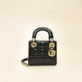 Christian Dior Black Lady Dior Mini Chain Bag