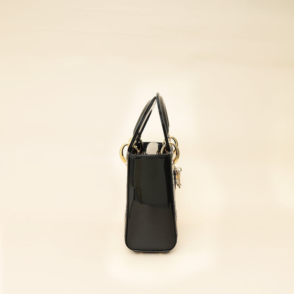 Christian Dior Black Lady Dior Mini Chain Bag