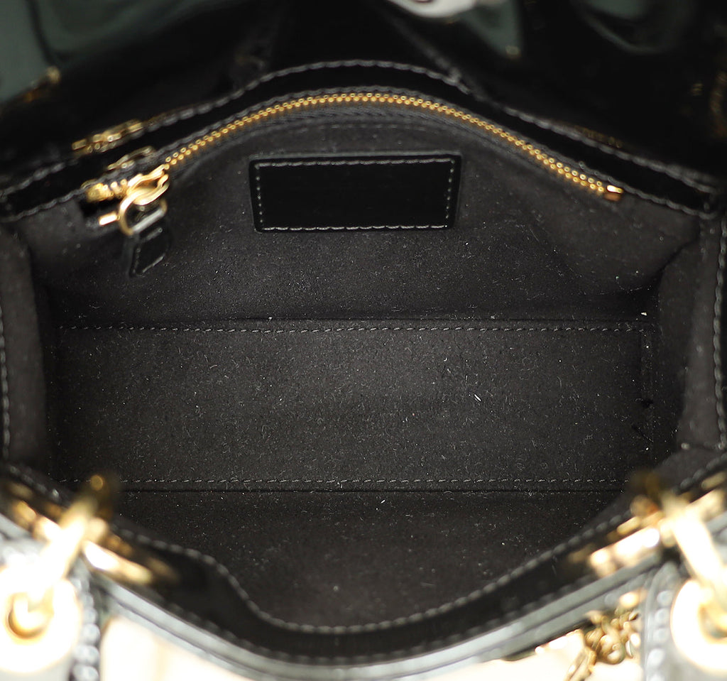 Christian Dior Black Lady Dior Mini Chain Bag