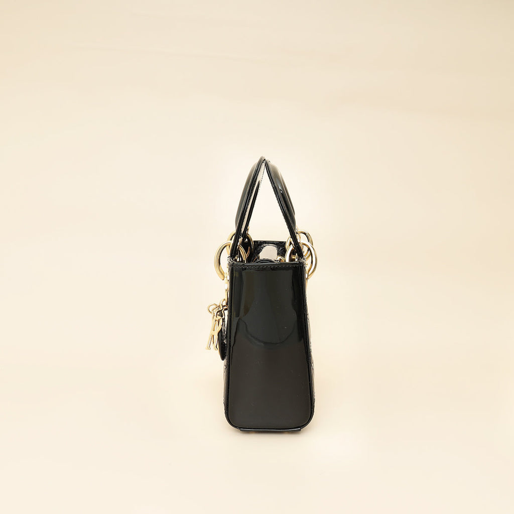 Christian Dior Black Lady Dior Mini Chain Bag