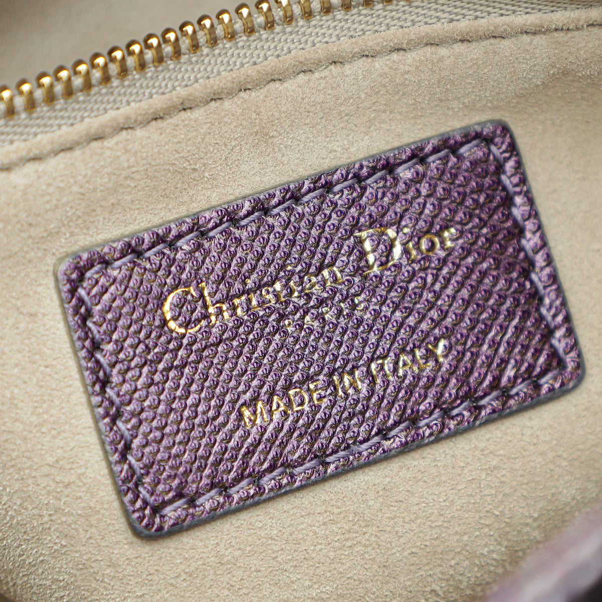 Christian Dior Purple Lizard Lady Dior Mini Bag