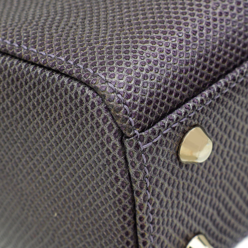 Christian Dior Purple Lizard Lady Dior Mini Bag