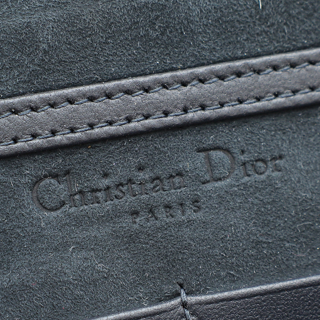 Christian Dior Silver 30 Montaigne Micro Cannage 2 In 1 Pouch